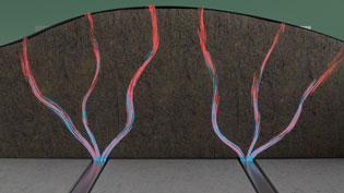 Visualisierung 3D Erklärvideo Kompostierung - Darstellung kalte und warme Luft