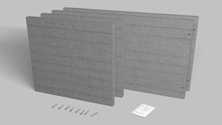 Visualisierung 3D Animation Hochbeet aus Beton - Lieferinhalt