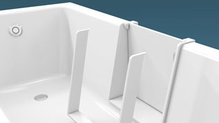 Visualisierung 3D Animation Badewannentür - Abschnitt von Innen